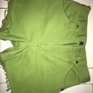 PASTEL LIME WRANGLER SHORTS
